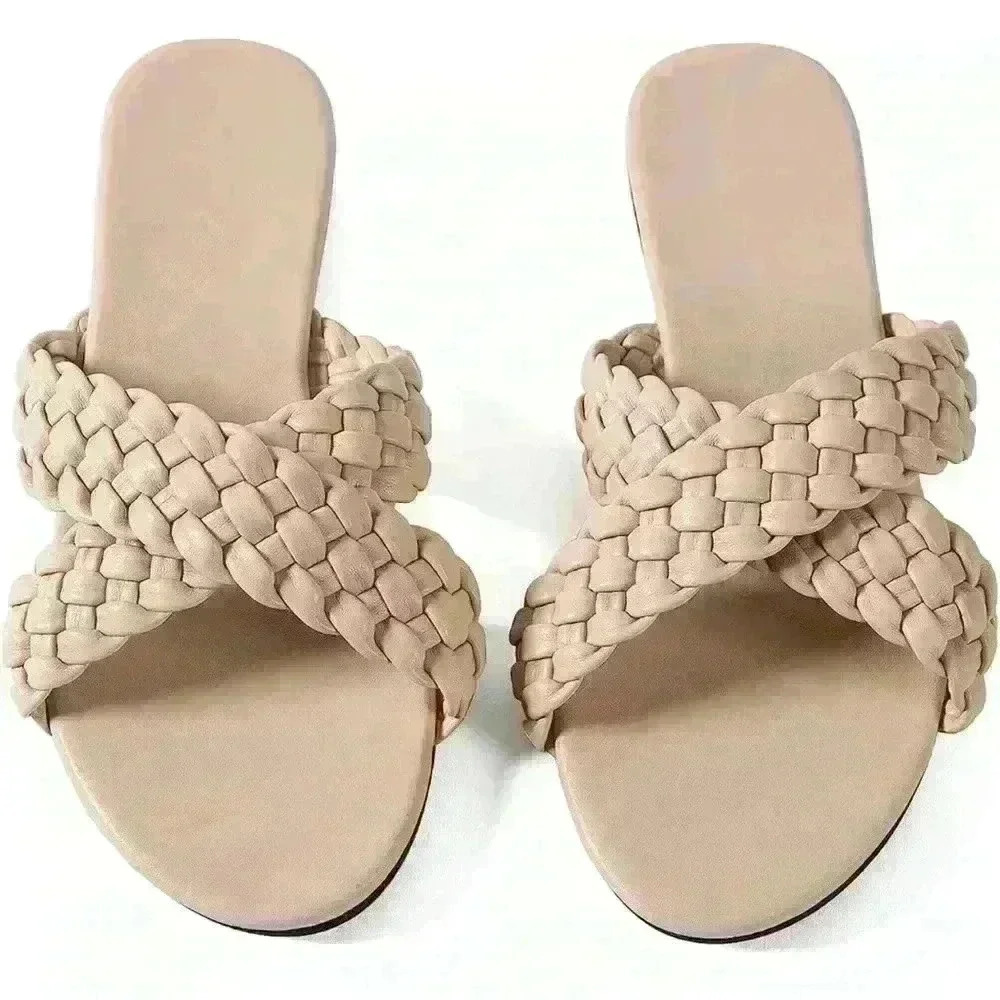 Weave cream braided sandal - Picture 1 of 2